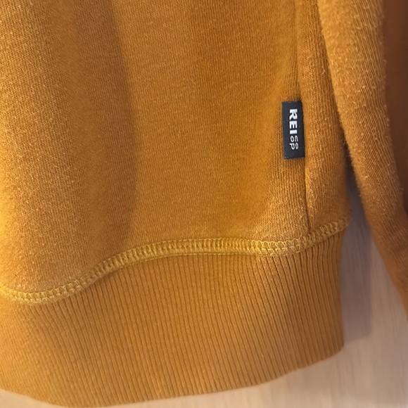 REI Co-op Men’s Seek Nature Crew Neck Patch Sweatshirt Pumpkin Orange Medium - Picture 11 of 11